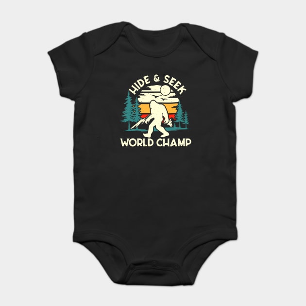 Bigfoot Hide and Seek World Champ Baby Bodysuit by The WYLD Tribe